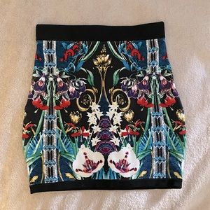 Bebe Bandage Skirt Floral